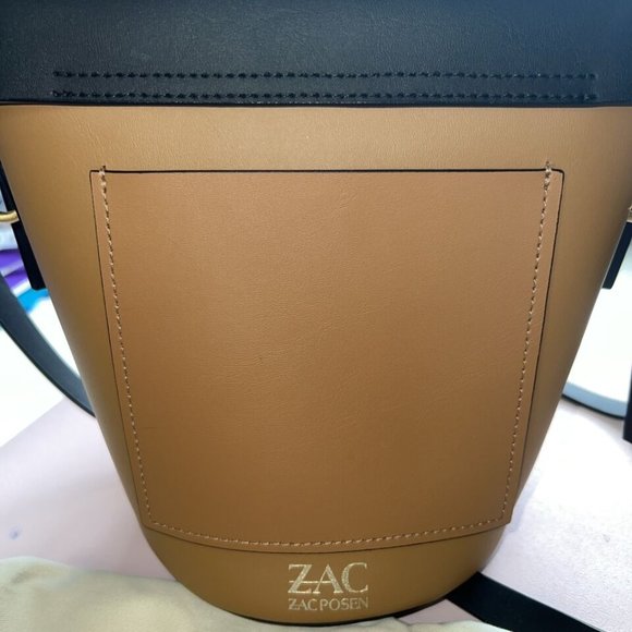 Zac Posen Belay Leather Crossbody, Multi-Black ,NWT - Picture 4 of 10